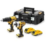 Dewalt set aku bušilica i odvijač 18V 2×2.0Ah u tstak koferu DCK2060D2T-QW u