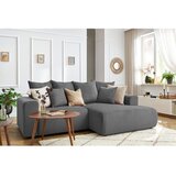 Bobochic Paris Siva baršunasti kutna garnitura Enjoy – | shoptok.hr