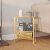 vidaXL stalak za časopise zlatni 35 x 15 x 45 cm čelični Cijene