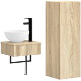 Set namještaja za kupaonicu 2 kom. Hrast sonoma Smeđa 33 x 34,5 x 100 cm | shoptok.hr