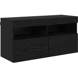 TV zidne jedinice s LED-om Zidne 5 pcs Crni hrast 80 x 30 x 40 cm | shoptok.hr