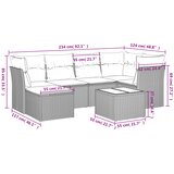  7-dijelni set vrtnih sofa svjetlosivi od poliratana | shoptok.hr