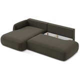 Makamii Smeđa sklopiva kutna garnitura (s lijevim kutom/s ležaljkom) Hale – | shoptok.hr