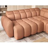 ELTAP Rožnato-oranžna raztegljiva/s prostorom za shranjevanje kotna sedežna garnitura iz tkanine bouclé (desni kot/v obliki črke L) Falconn – | Shoptok.si