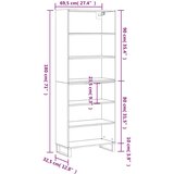  Visoka komoda bijela 69 5 x 32 5 x 180 cm od konstruiranog drva | shoptok.hr