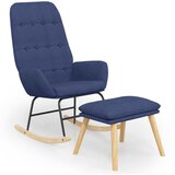  Stolica za ljuljanje od tkanine s osloncem za noge plava | shoptok.hr