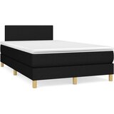 vidaXL Box spring postelja z vzmetnico črna 120x190 cm blago | Shoptok.si