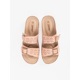 SEASTAR Pink low wedge sandals with buckles | ePonuda.com