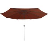  Vrtni suncobran s metalnom šipkom 400 cm boja cigle | shoptok.hr