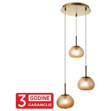 Mitea Lighting Visilica staro zlato PRISMA MAP9526-3 3xG9 + amber 3Y | Eponuda.com