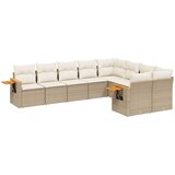 9-dijelni set vrtnih sofa s jastucima bež od poliratana | shoptok.hr
