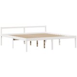 vidaXL krevet s regalom z knjige bez madraca bijeli 180x200cm borovina | shoptok.hr