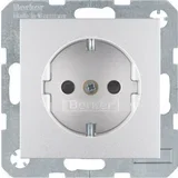Schuko vtičnica, aluminij mat 47231404, (20859685)