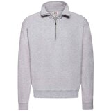 Fruit Of The Loom Grey Men's Sweatshirt Zip Neck Sweat | Shoptok.si