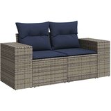 vidaXL 9-dijelni set vrtnih sofa od poliratana s jastucima sivi | shoptok.hr