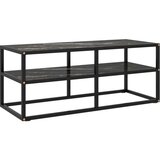 vidaXL TV ormarić crni s crnim mramornim staklom 100 x 40 x 40 cm Cijene