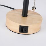  Brilagi - Stona lampa sa USB portom TABLON 1xE27/25W/230V hrast/crna/siva | Eponuda.com