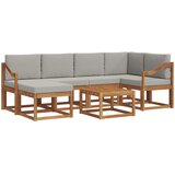  Set vanjskih sofa 7 kom. Prirodna i svijetlo siva | shoptok.hr