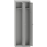  garderobna omara z 2 predelkoma, razstavljena, vxšxg 1800 x 600 x 500 mm, svetlo sive barve Cene