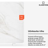 Klarstein MarmoHeat Infrardeča plošča | 420 W | 10 m² | marmoren design | 70 cm x 63 cm | Shoptok.si
