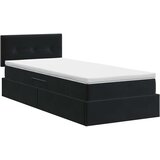 Krevet s od storage s uzglavljem Crna 100 x 200 cm Baršun | shoptok.hr