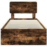 vidaXL Konstrukcija postelje s predalom Dimljeni oreh 90 x 190 cm, (5000113651) | Shoptok.si