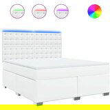 vidaXL Krevet s oprugama i madracem bijeli 180x200 cm umjetna koža | shoptok.hr