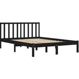  Okvir za krevet od masivne borovine crni 140 x 190 cm | shoptok.hr