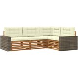  Set vanjskih sofa 4 pcs Prirodna i krem 255,5 x 176,5 x 73 cm | shoptok.hr