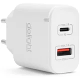 55047WH USB QuickCharge 3.0 + USB C polnilec bel