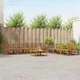  Set vanjskih sofa 8 pcs Prirodna Čvrsto drvo akacije | shoptok.hr