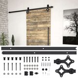  Komplet opreme za drsna vrata SKIEN 183 cm jeklo črne barve, (5000215314) | Shoptok.si