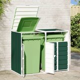  Spremište za 2 kanta za otpad zelena 144x81x113 cm čelično | shoptok.hr