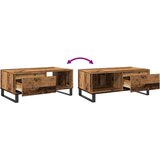 vidaXL Klubska mizica starinski les 90x50x36,5 cm inženirski les | Shoptok.si