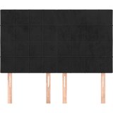  Uzglavlje Crno 144x5x118/128 cm Baršunasto | shoptok.hr