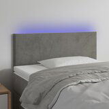 vidaXL LED posteljno vzglavje svetlo sivo 90x5x78/88 cm žamet Cene