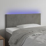 vidaXL LED uzglavlje svjetlosivo 90x5x78/88 cm baršunasto Cijene
