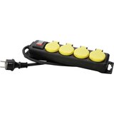KOPP 223012002 razdelilna letev s stikalom 4-kratni rumena\, črna vtičnica 1 kos, (20457928) | Shoptok.si