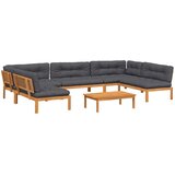  6-dijelni set vrtnih sofa od paleta s jastucima od drva bagrema | shoptok.hr