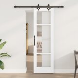  Klizna Vrata s Hardverskim Setom Bijela 61x198.5 cm Čvrsto Borovo Drvo | shoptok.hr