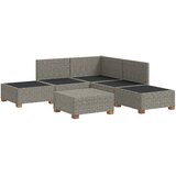  6 kom. Ratan set za opuštanje s jastučićima GENDT Kubu siva | shoptok.hr