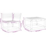  3-dijelni set vrtnih sofa od impregnirane borovine | shoptok.hr