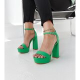 Gemre Green high block heel sandals Sille | shoptok.hr