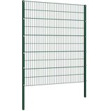  Ogradni panel sa stupovima od željeza 1212 x 200 cm zelene boje | Eponuda.com