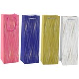  Bottle Gift Bag Shimmering Waves 35 x 12 x 9 cm | Shoptok.si
