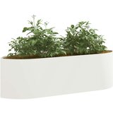  Povišeni vrtni krevet Bijela 140 x 40 x 40 cm Čelik | shoptok.hr