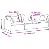  Modularna sofa s jastucima, tkanina, svijetlo siva | shoptok.hr
