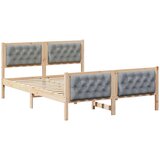  Konstrukcija postelje z vzglavjem Svetlo siva 150 x 200 cm, (5000084441) | Shoptok.si