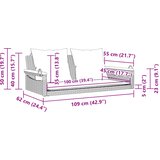  Klupa za ljuljanje s jastucima siva 109x62x40 cm od poliratana | shoptok.hr