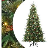 vidaXL Umetno Zložljivo Božično Drevo Zelena 180 cm PE in PVC | Shoptok.si